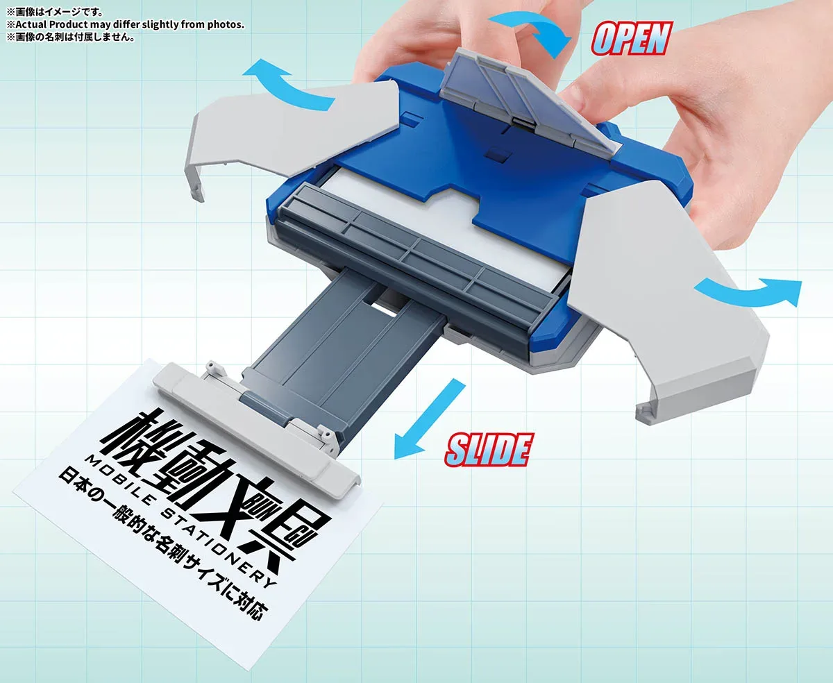 BANDAI SPIRITS《機動文具》自動變形名片盒標準配色!商務破冰的機關質感完成品 細節特寫