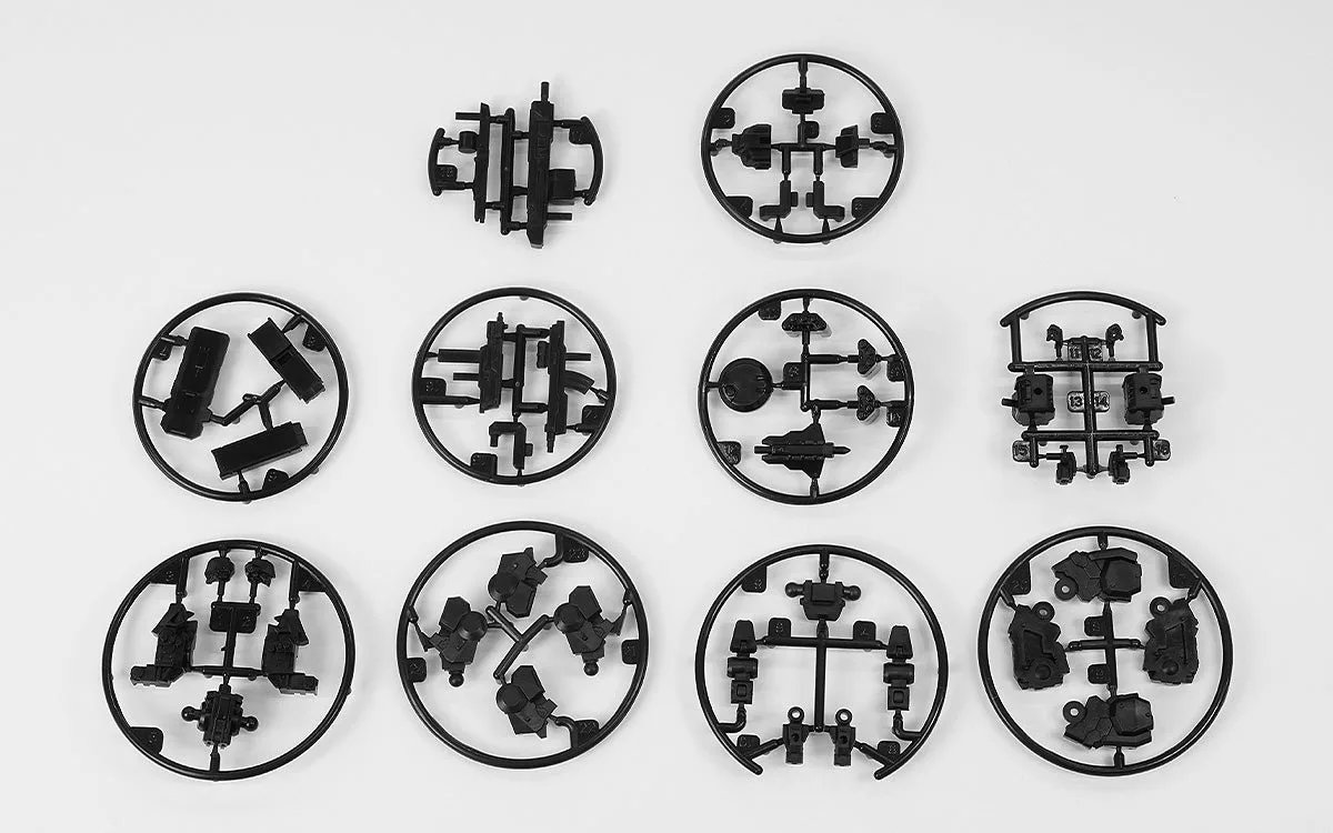 threezero《機甲戰線》1/100「副爪 匿蹤黑+武器組」組裝模型登場,6公分迷你機體藏16處可動! 細節特寫