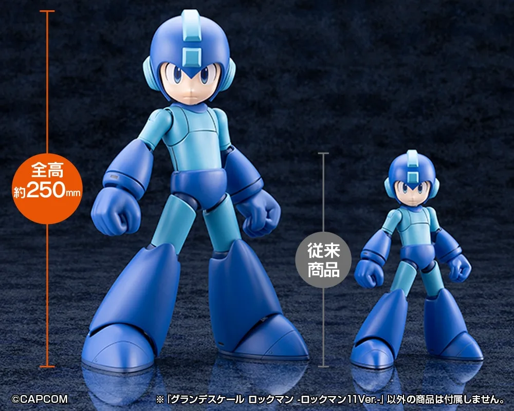 壽屋 GRANDE SCALE《洛克人11》洛克人 組裝模型登場!25公分大比例還原經典動作姿態 細節特寫