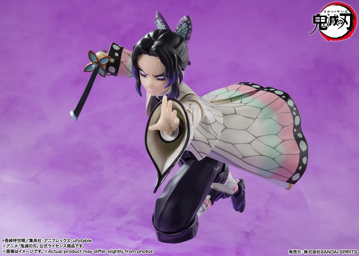 BANDAI SPIRITS《鬼滅之刃》S.H.Figuarts「胡蝶忍」可動公仔再次登場!經典羽織造型與專屬日輪刀重現 細節特寫