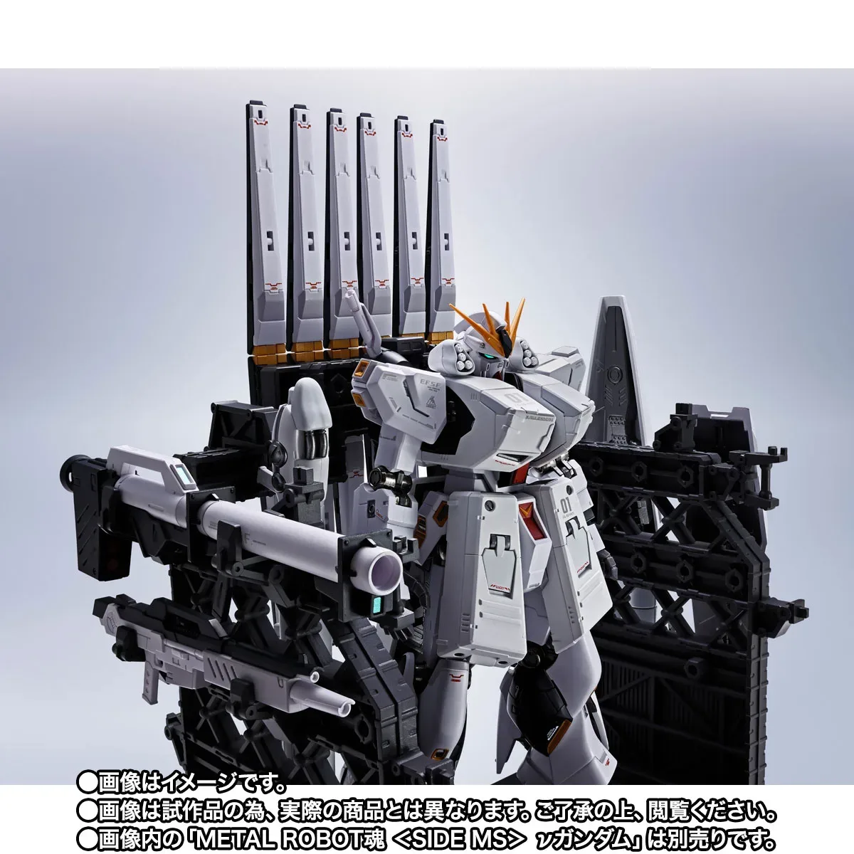 重裝火力全面武裝!METAL ROBOT魂《機動戰士鋼彈 逆襲的夏亞》ν鋼彈專用 HWS 與展示配件組發表 細節特寫