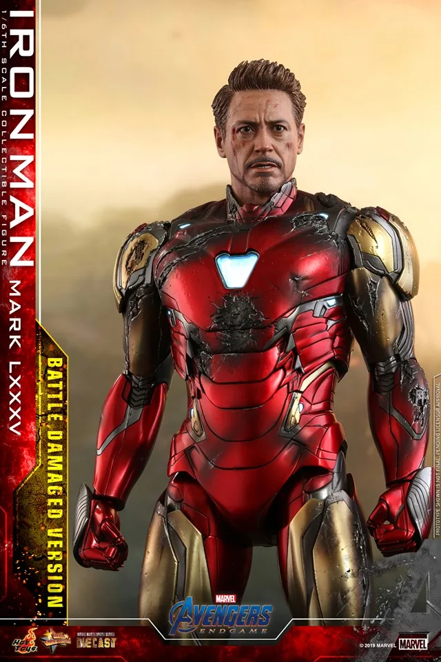 Hot Toys《復仇者聯盟4:終局之戰》鋼鐵人 Mark 85(戰損版)1/6 合金人偶:旗艦工藝完全評測 細節特寫