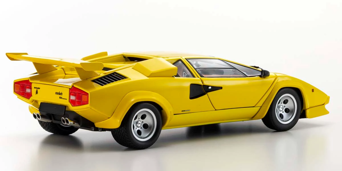 Kyosho 1/18 藍寶堅尼 Lamborghini Countach LP400 經典黃 全開合金車模 展示 (2)