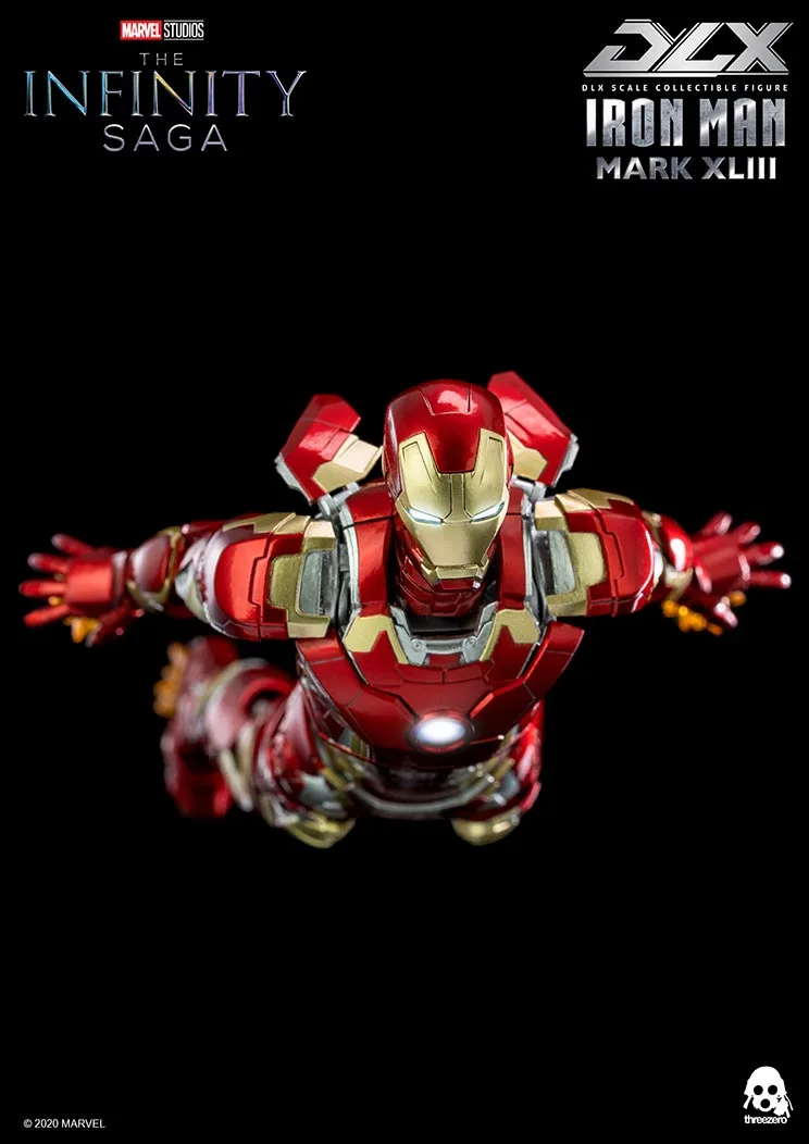 Threezero DLX 鋼鐵人 Mark 43(可入艙浩克毀滅者)1/12 比例合金人偶:旗艦工藝完全評測 細節特寫