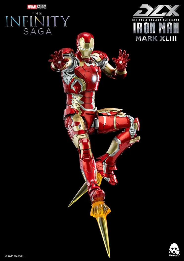 Threezero DLX 鋼鐵人 Mark 43(可入艙浩克毀滅者)1/12 比例合金人偶:旗艦工藝完全評測 細節特寫