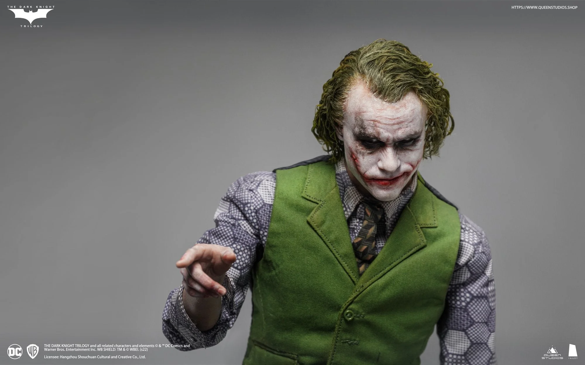 INART《蝙蝠俠：黑暗騎士》希斯·萊傑 小丑（The Joker）1/6 收藏級可動人偶（高級植髮版） 細節展示 (9)