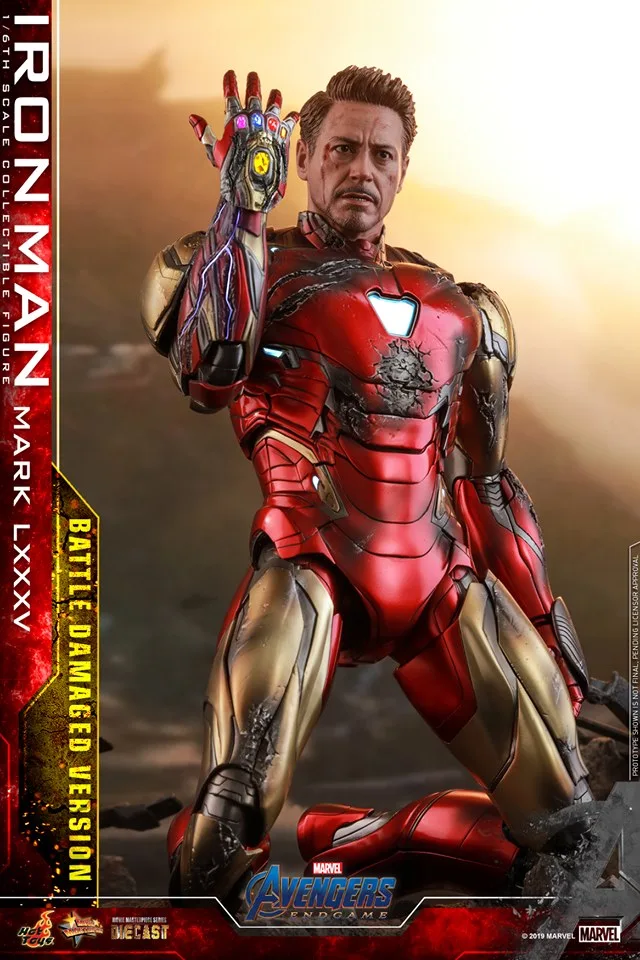 Hot Toys《復仇者聯盟4:終局之戰》鋼鐵人 Mark 85(戰損版)1/6 合金人偶:旗艦工藝完全評測 細節特寫