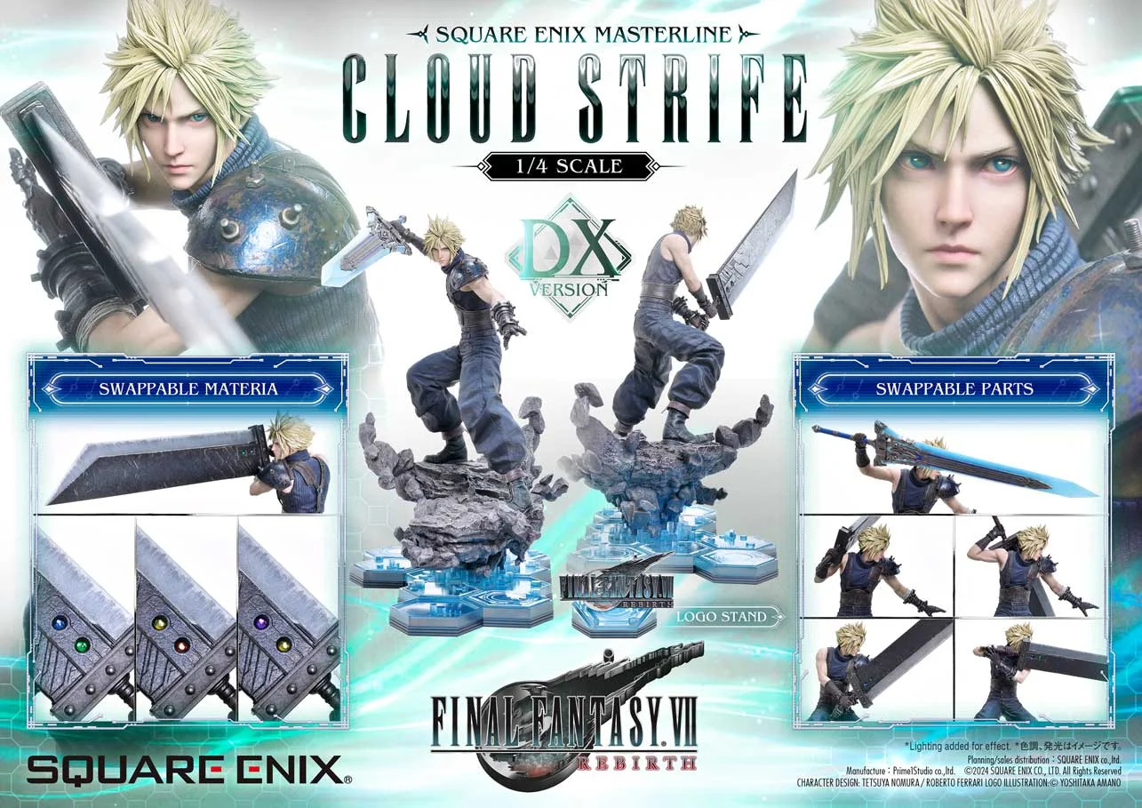 SQUARE ENIX MASTERLINE《Final Fantasy VII Rebirth》克勞德·史特萊夫 1/4 豪華旗艦雕像 細節展示 (6)