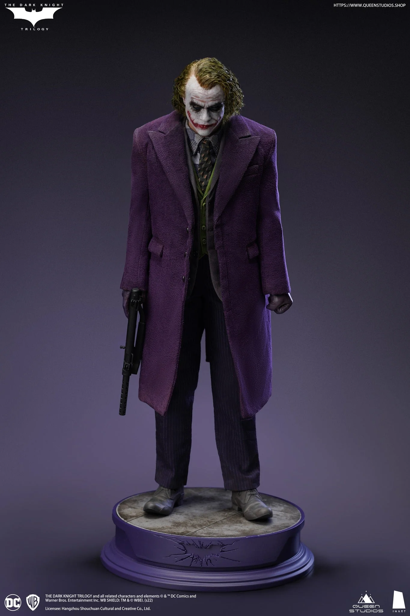 INART《蝙蝠俠：黑暗騎士》希斯·萊傑 小丑（The Joker）1/6 收藏級可動人偶（高級植髮版） 細節展示 (5)