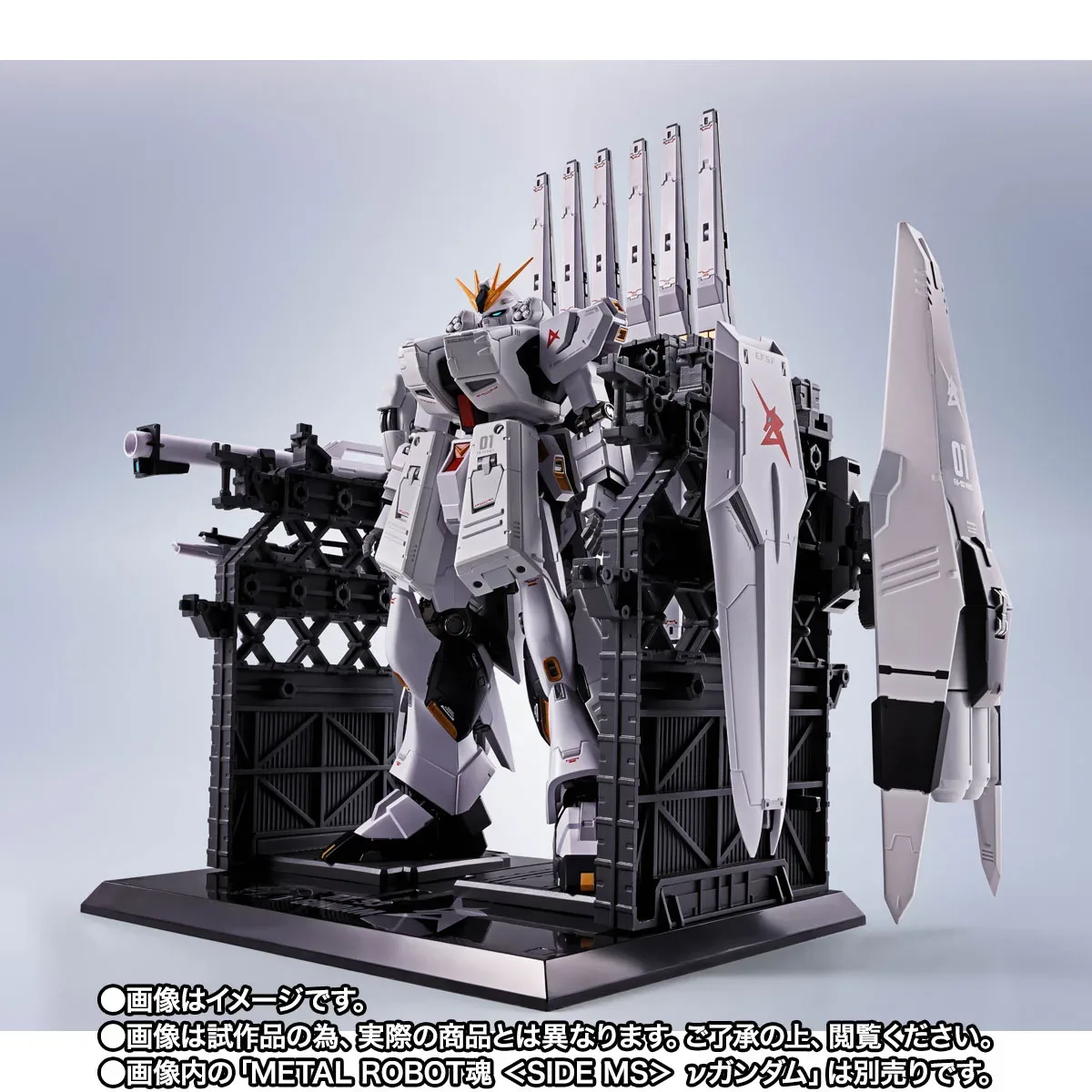 重裝火力全面武裝!METAL ROBOT魂《機動戰士鋼彈 逆襲的夏亞》ν鋼彈專用 HWS 與展示配件組發表 細節特寫