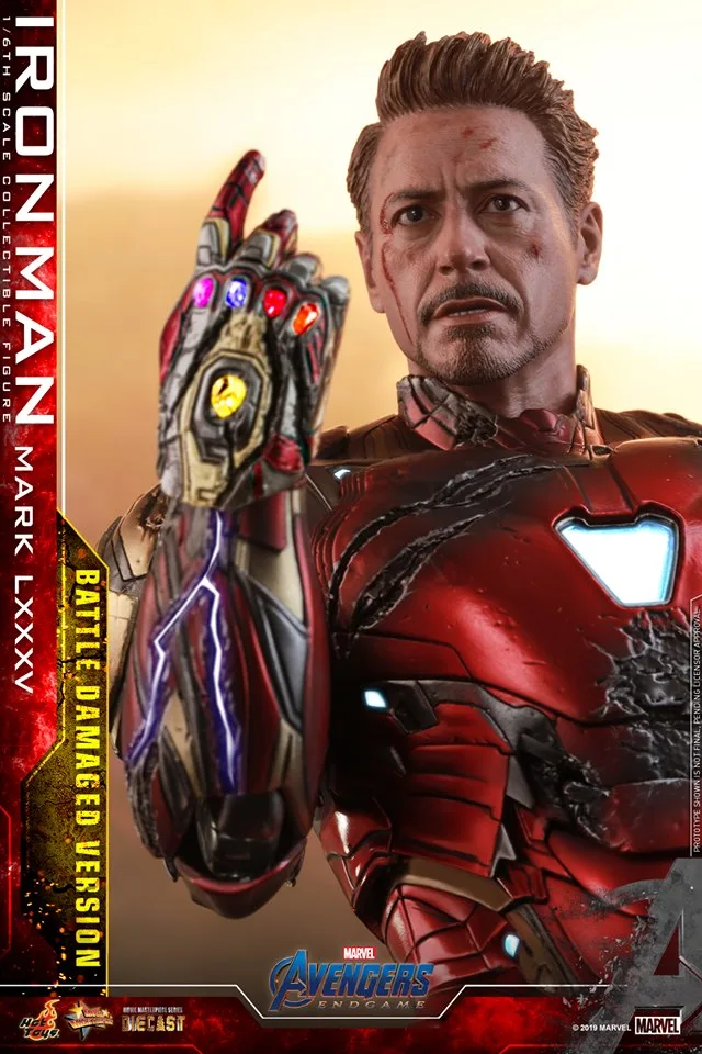 Hot Toys《復仇者聯盟4:終局之戰》鋼鐵人 Mark 85(戰損版)1/6 合金人偶:旗艦工藝完全評測 細節特寫