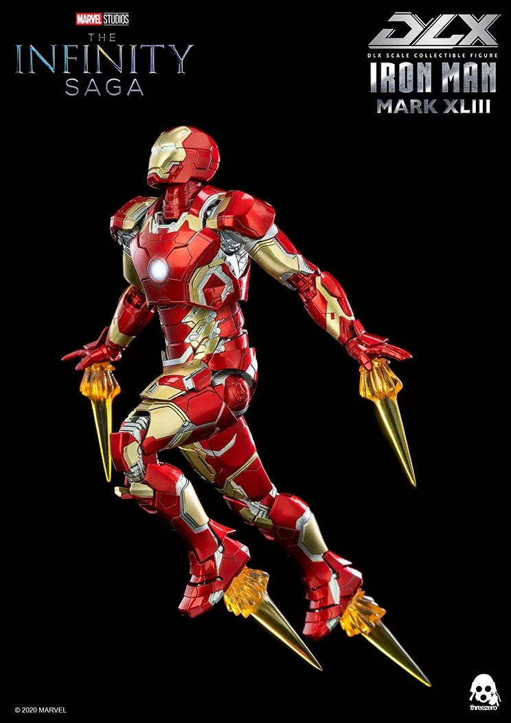 Threezero DLX 鋼鐵人 Mark 43(可入艙浩克毀滅者)1/12 比例合金人偶:旗艦工藝完全評測 細節特寫