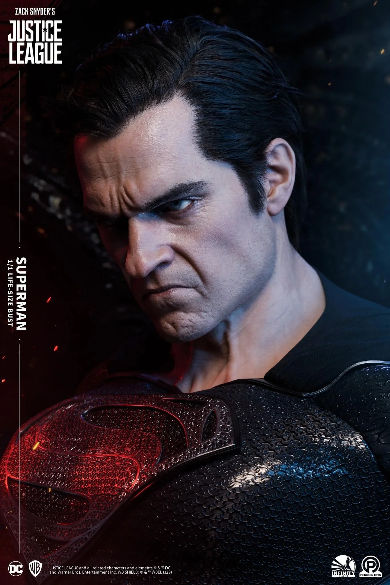 Queen Studios《DC 漫畫》超人（Superman）1/1 全身矽膠植髮典藏半身胸像 細節展示 (9)