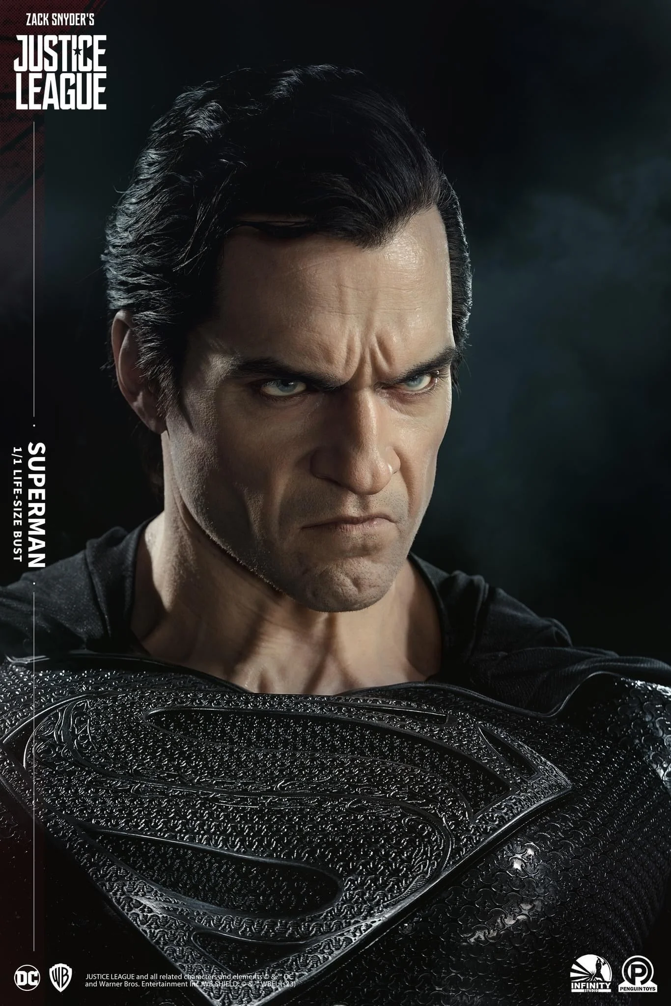 Queen Studios《DC 漫畫》超人（Superman）1/1 全身矽膠植髮典藏半身胸像 細節展示 (2)