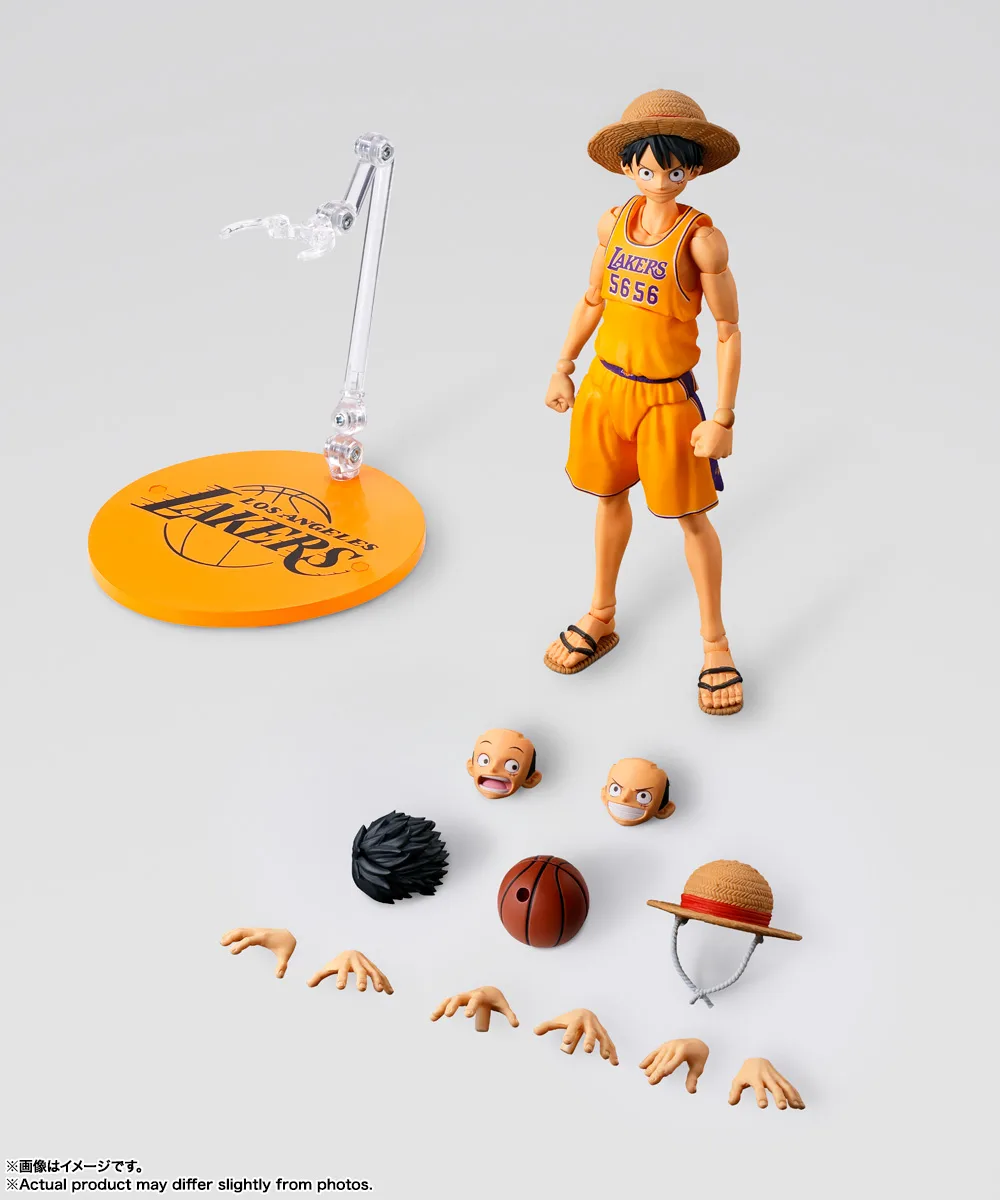 S.H.Figuarts《航海王》× NBA 聯名「蒙其・D・魯夫 湖人隊版」可動公仔正式發售！紫金戰袍熱血登場 細節特寫
