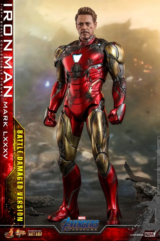 Hot Toys《復仇者聯盟4:終局之戰》鋼鐵人 Mark 85(戰損版)1/6 合金人偶:旗艦工藝完全評測 細節特寫