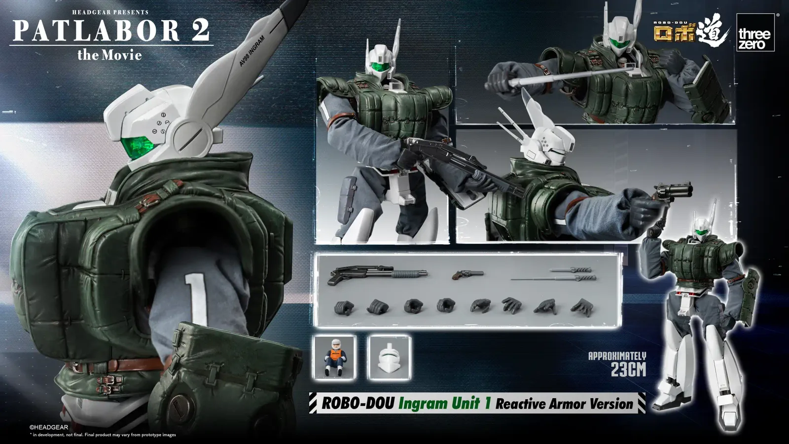 Threezero ROBO-DOU 機動警察 英格蘭姆 1號機 反恐特勤反應裝甲 合金完成品:旗艦工藝完全評測 細節特寫