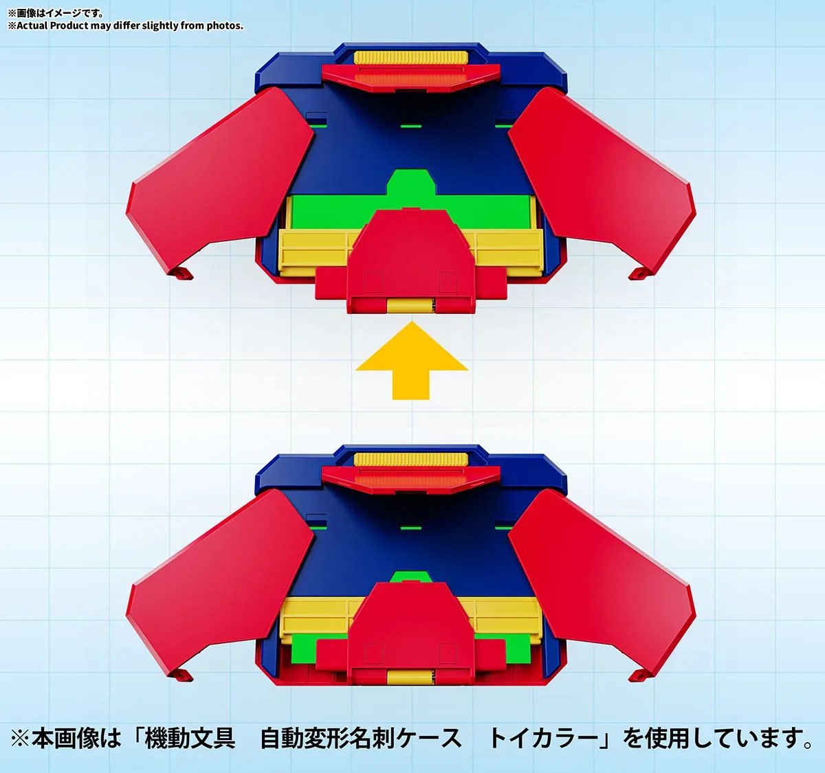BANDAI SPIRITS《機動文具》自動變形名片盒標準配色!商務破冰的機關質感完成品 細節特寫