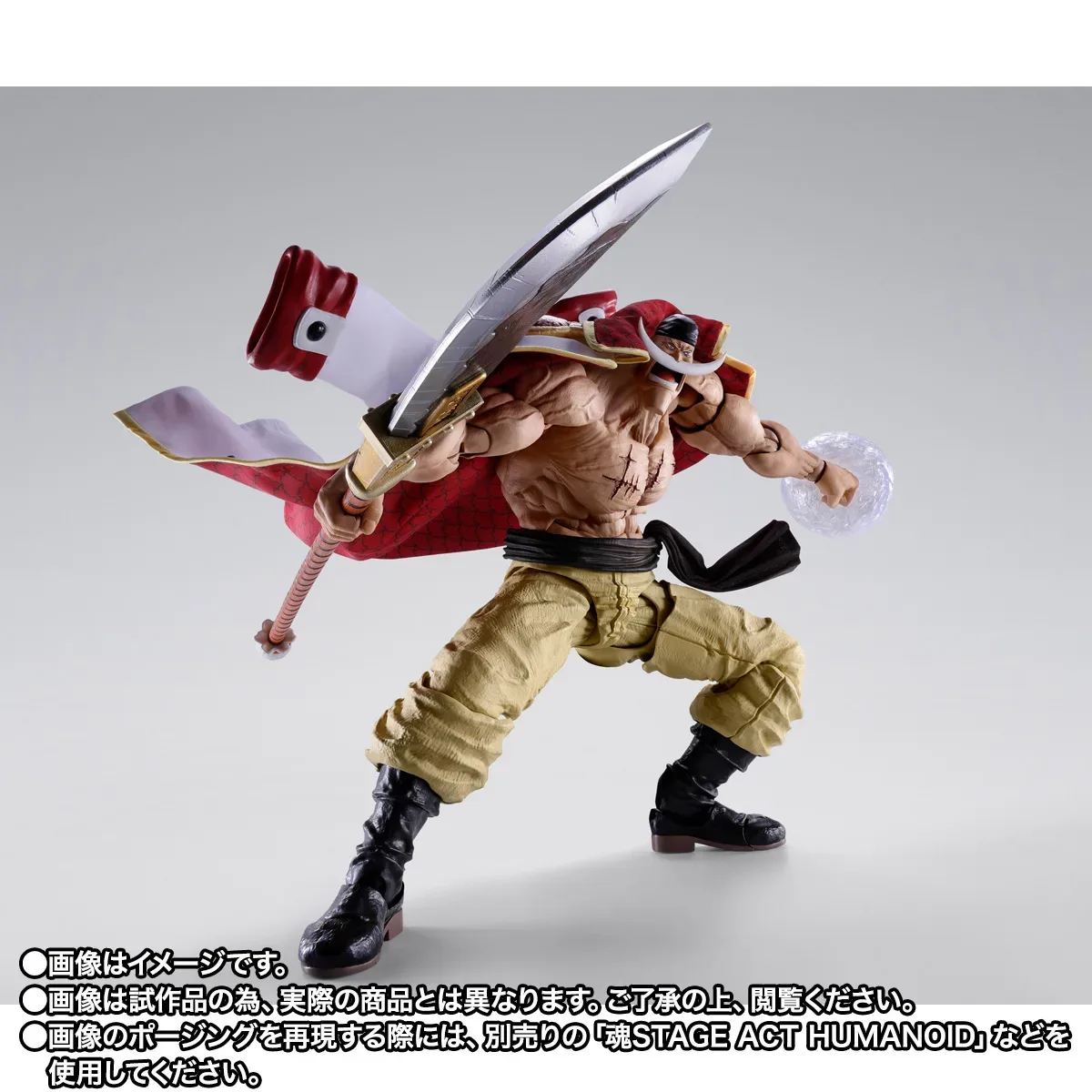 S.H.Figuarts《航海王》艾德華·紐蓋特(白鬍子)頂點之戰版強勢出擊 24.5公分魄力巨軀搭配布製大衣與震震果實特效手首 細節特寫