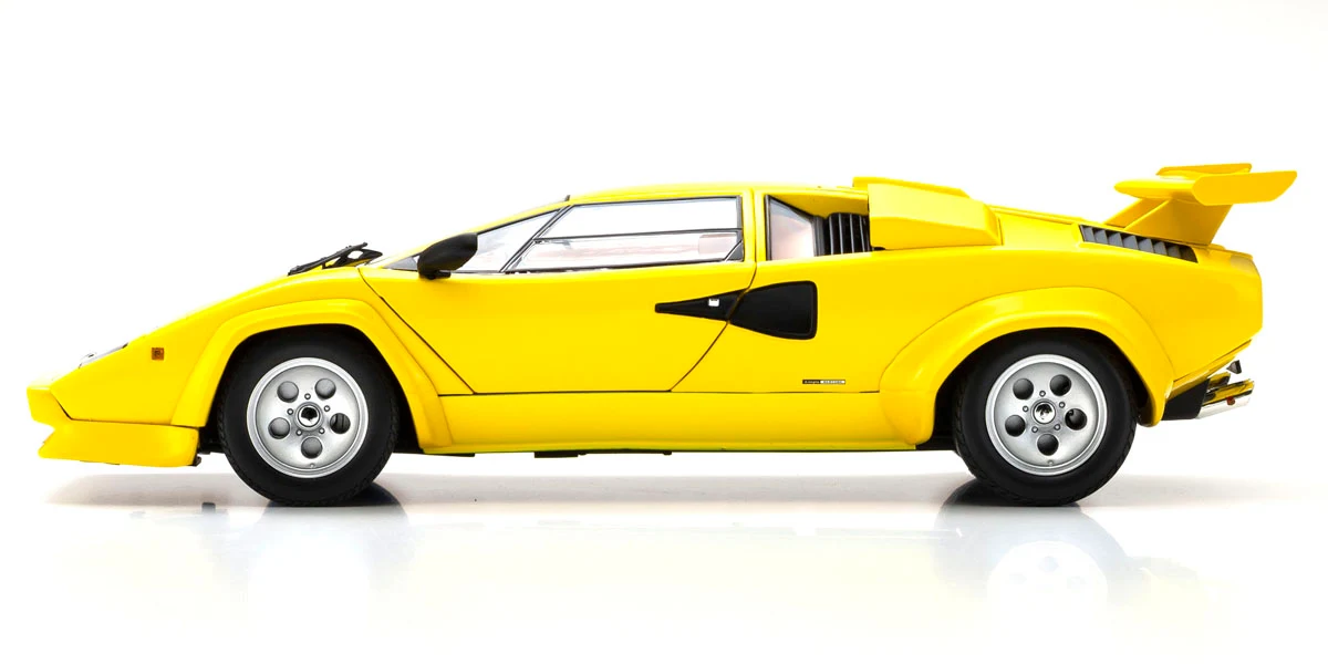 Kyosho 1/18 藍寶堅尼 Lamborghini Countach LP400 經典黃 全開合金車模 展示 (3)