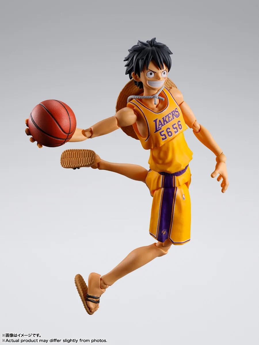 S.H.Figuarts《航海王》× NBA 聯名「蒙其・D・魯夫 湖人隊版」可動公仔正式發售！紫金戰袍熱血登場 細節特寫