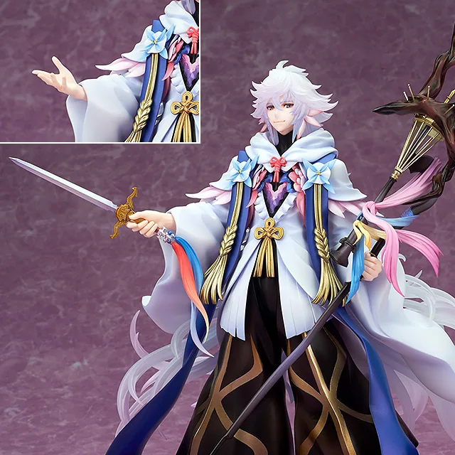 ALTER《Fate/Grand Order》Caster 梅林 1/8 比例塗裝完成品:花之魔術師完全評測 細節特寫