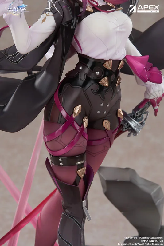 APEX-TOYS《崩壞:星穹鐵道》卡芙卡 1/7 比例塗裝完成品公仔:旗艦工藝完全評測 細節特寫