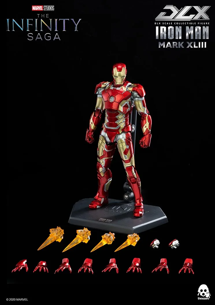 Threezero DLX 鋼鐵人 Mark 43(可入艙浩克毀滅者)1/12 比例合金人偶:旗艦工藝完全評測 細節特寫