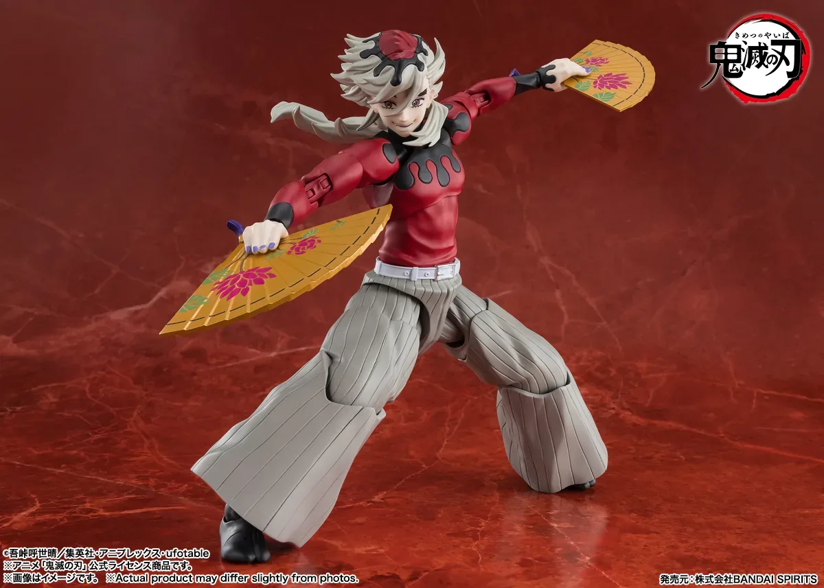 S.H.Figuarts《鬼滅之刃》上弦之貳「童磨」可動公仔登場 招牌金扇與狂妄笑顏極致重現 細節特寫