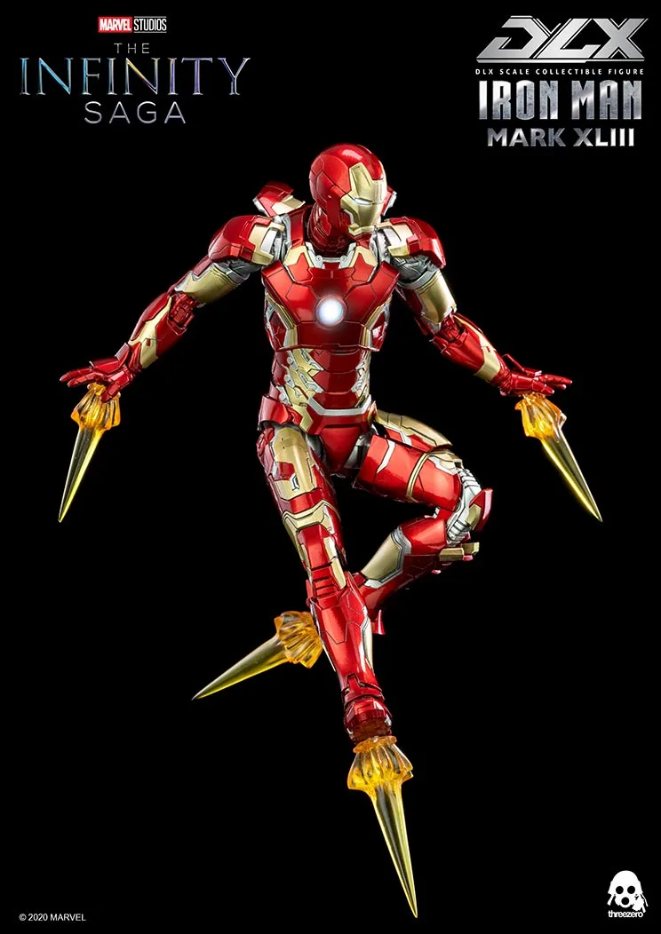 Threezero DLX 鋼鐵人 Mark 43(可入艙浩克毀滅者)1/12 比例合金人偶:旗艦工藝完全評測 細節特寫