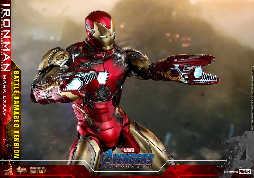 Hot Toys《復仇者聯盟4:終局之戰》鋼鐵人 Mark 85(戰損版)1/6 合金人偶:旗艦工藝完全評測 細節特寫