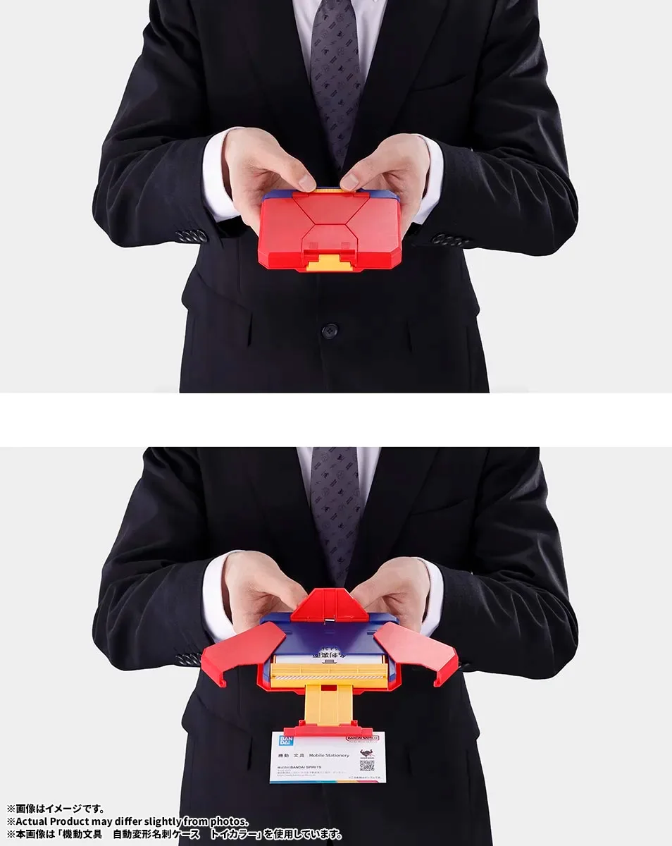 BANDAI SPIRITS《機動文具》自動變形名片盒標準配色!商務破冰的機關質感完成品 細節特寫