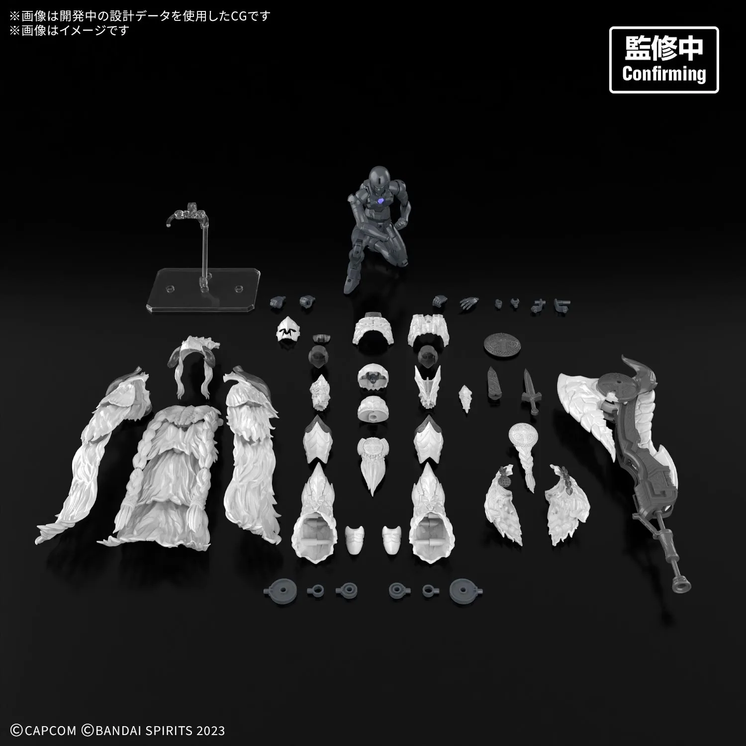 BANDAI《30MF》攜手《魔物獵人 荒野》!「鎖刃龍裝備 修巴爾卡系列」組裝模型 斬擊斧免替換三段變形 細節特寫