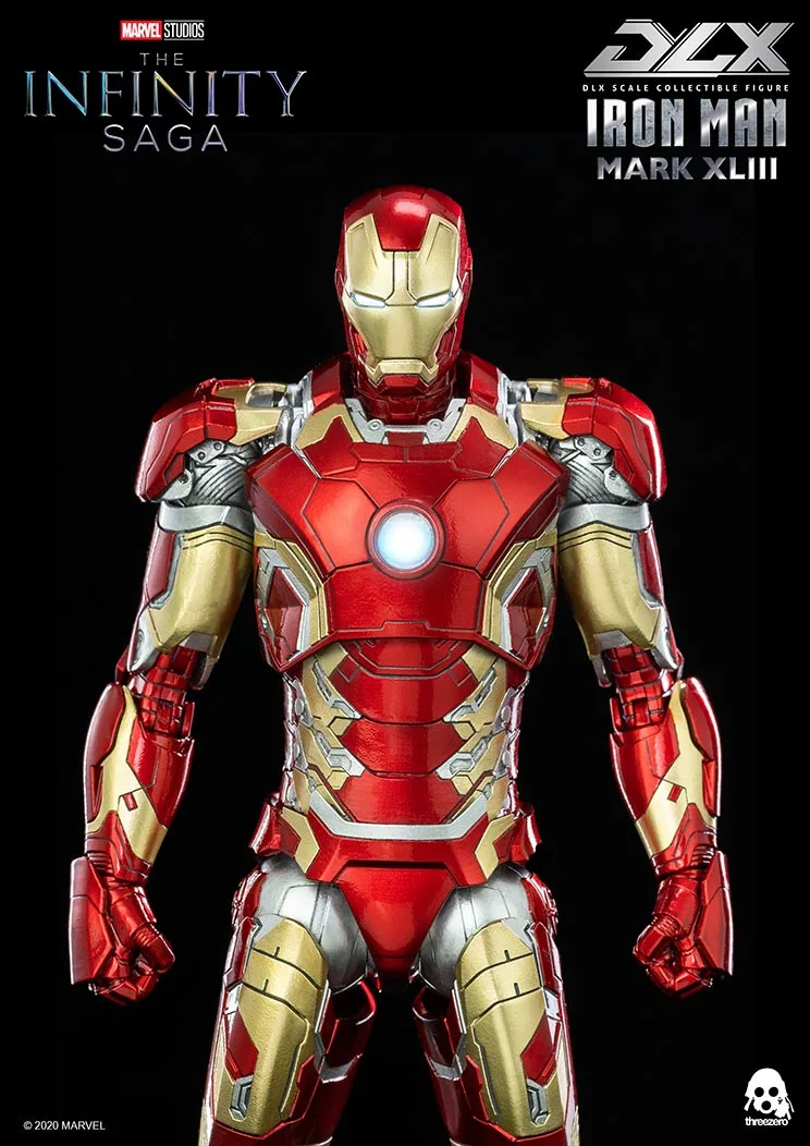 Threezero DLX 鋼鐵人 Mark 43(可入艙浩克毀滅者)1/12 比例合金人偶:旗艦工藝完全評測 細節特寫